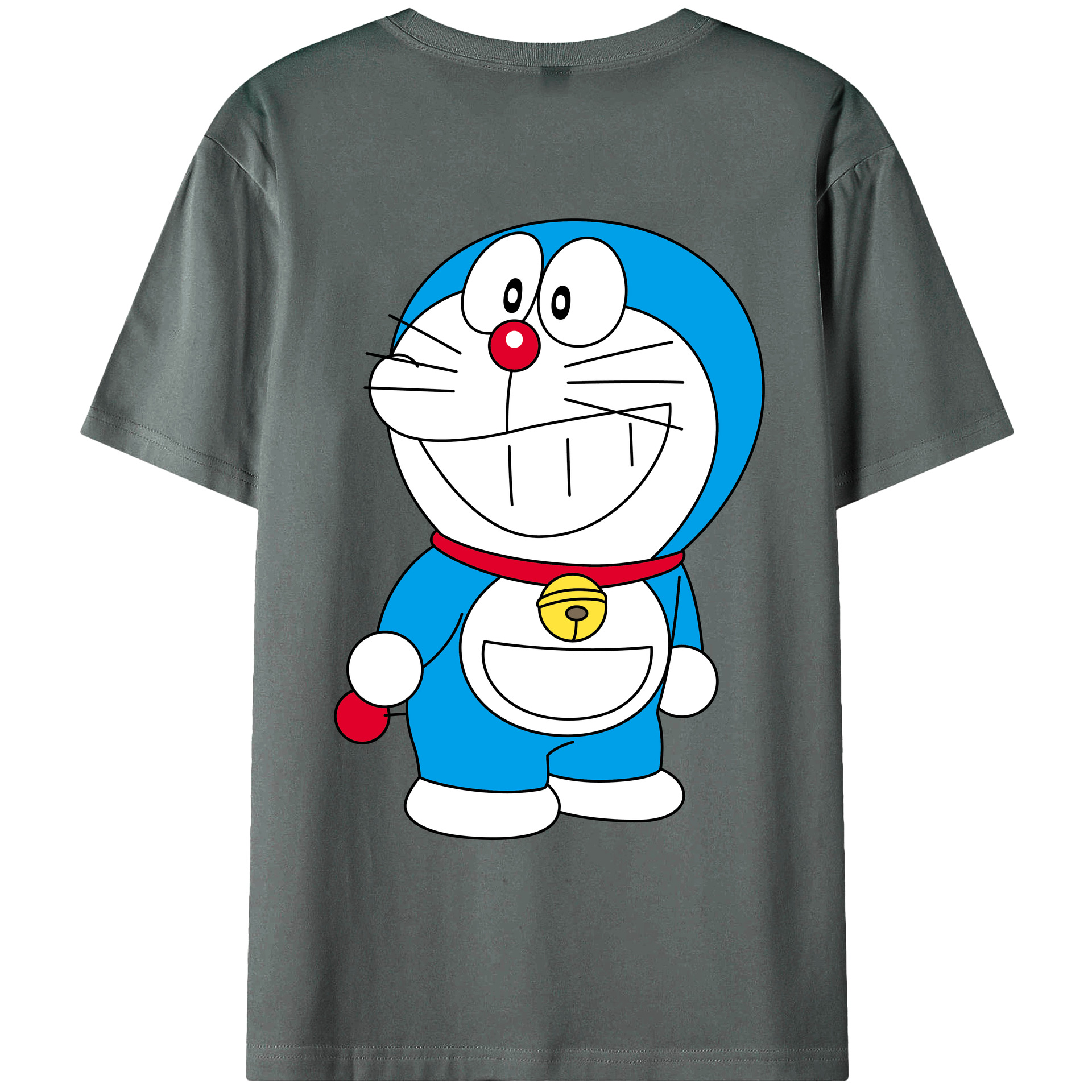 （画像用） ドラえもん Doraemon 綿100％ メンズ半袖Tシャツ（バックプリント） 通気性